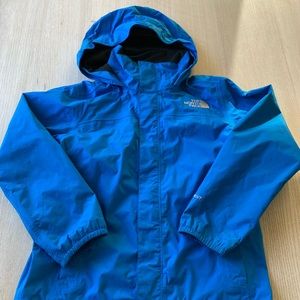 The North Face blue rain jacket boys size small 7-8
